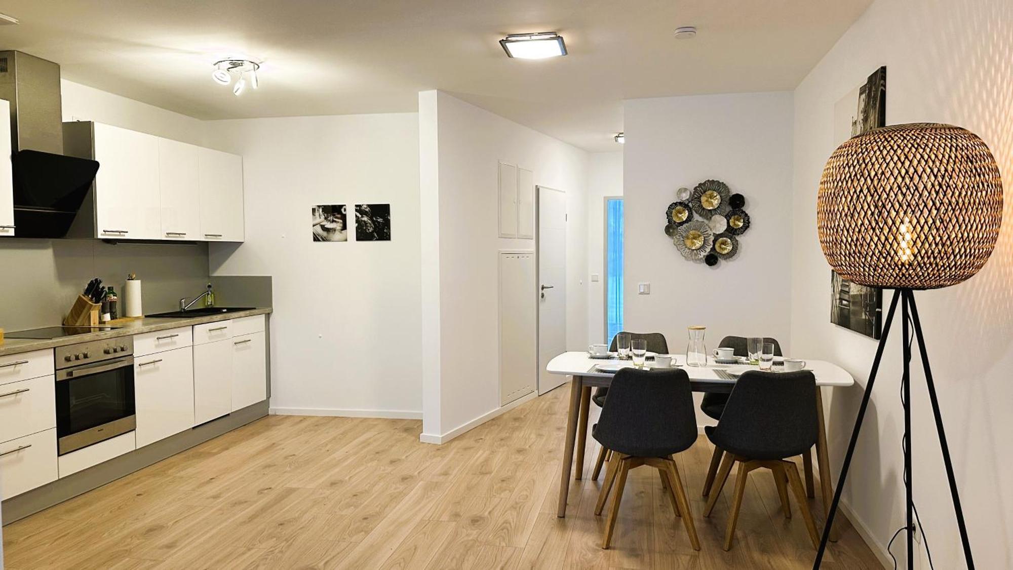 Bohnapartments - Nordkap-Suiten - Gratis Parkplatz - Moderner Neubau - Erdgeschoss - Fussbodenheizung Ерфурт Номер фото